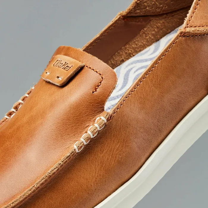 SlipOn Men Olukai Kkaha Leather SlipOn Shoes 8211 Fox