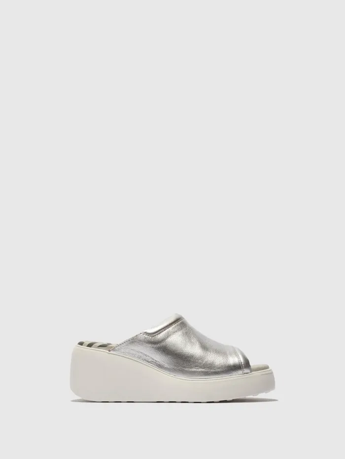 Slipon Mules DOLI042FLY SILVER Women Fly London Mules