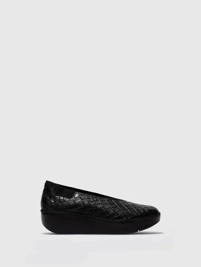 Slipon Shoes JURY470FLY BLACK BLACK ELASTIC Women Fly London Shoes