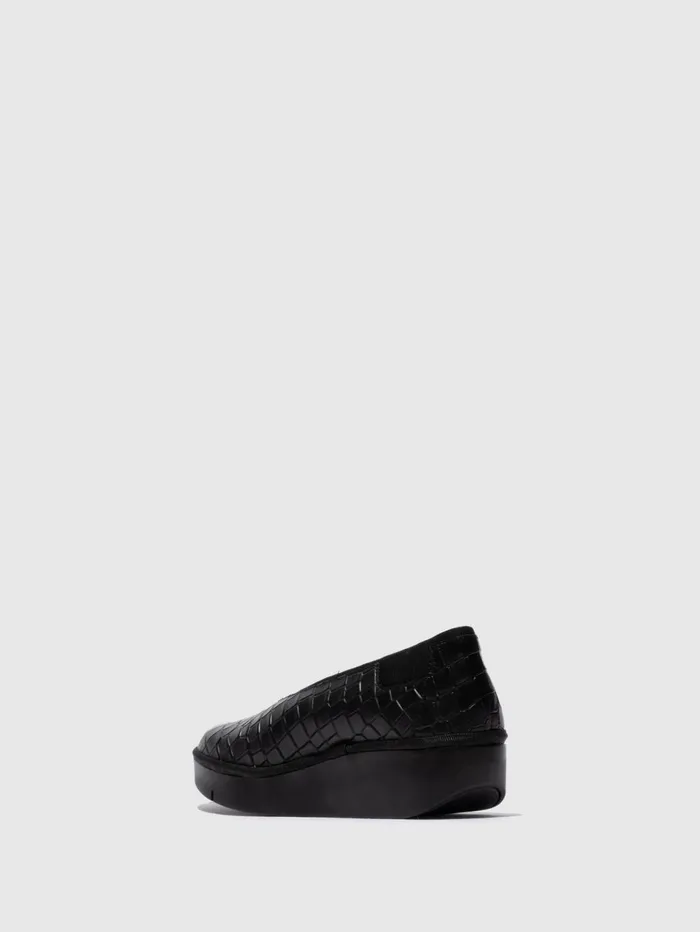 Slipon Shoes JURY470FLY BLACK BLACK ELASTIC Women Fly London Shoes