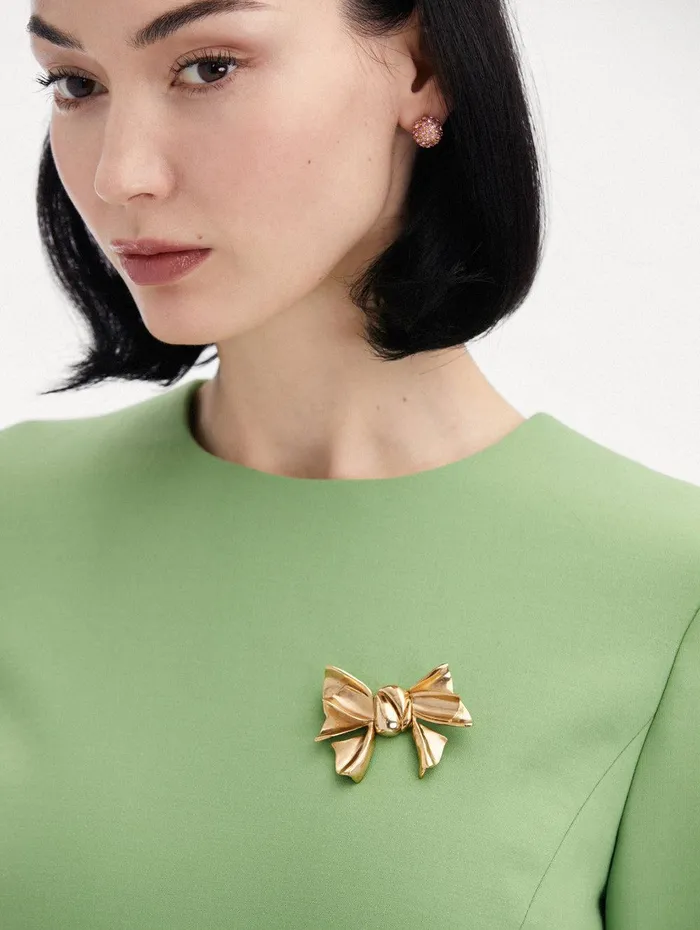 Small Bow Brooch Gold Women Oscar De La Renta Brooches and Hair Accessories Small Bow Brooch Gold Women Oscar De La Renta Brooches and Hair Accessories