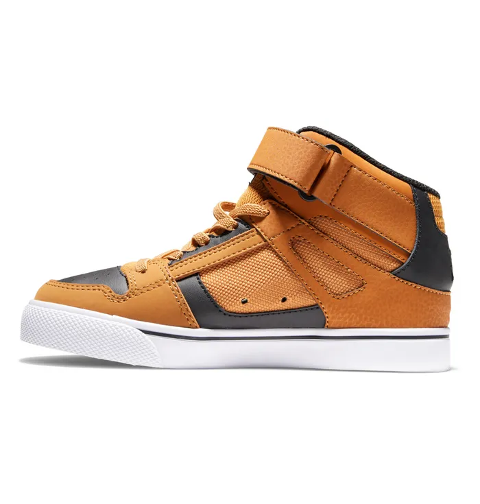 Sneakers DC Shoes Kids Pure High Elastic Waist Lace HighTop Shoes wheatblack