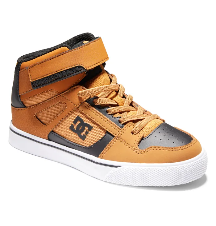 Sneakers DC Shoes Kids Pure High Elastic Waist Lace HighTop Shoes wheatblack