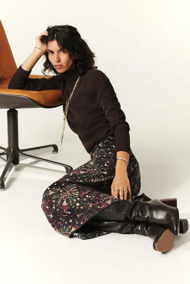 Sock Sweater Aron Brown Women Baandsh Sweaters and Cardigans