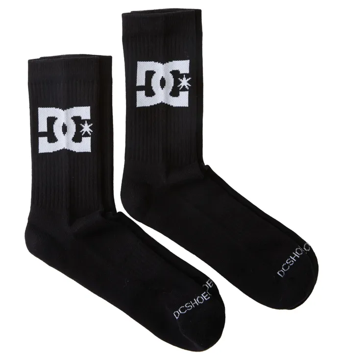 Socks DC Shoes Men DC Star 2Pack Crew Socks black