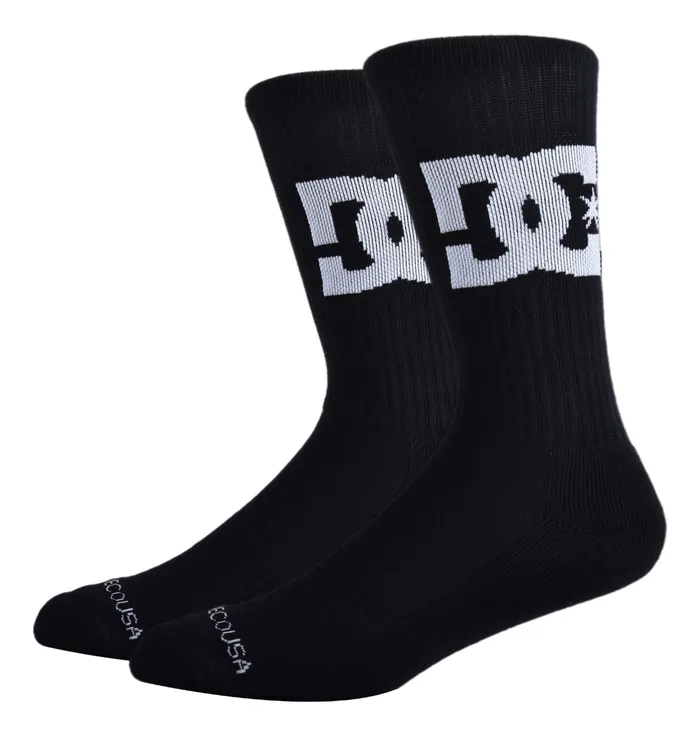 Socks DC Shoes Men DC Star 2Pack Crew Socks black