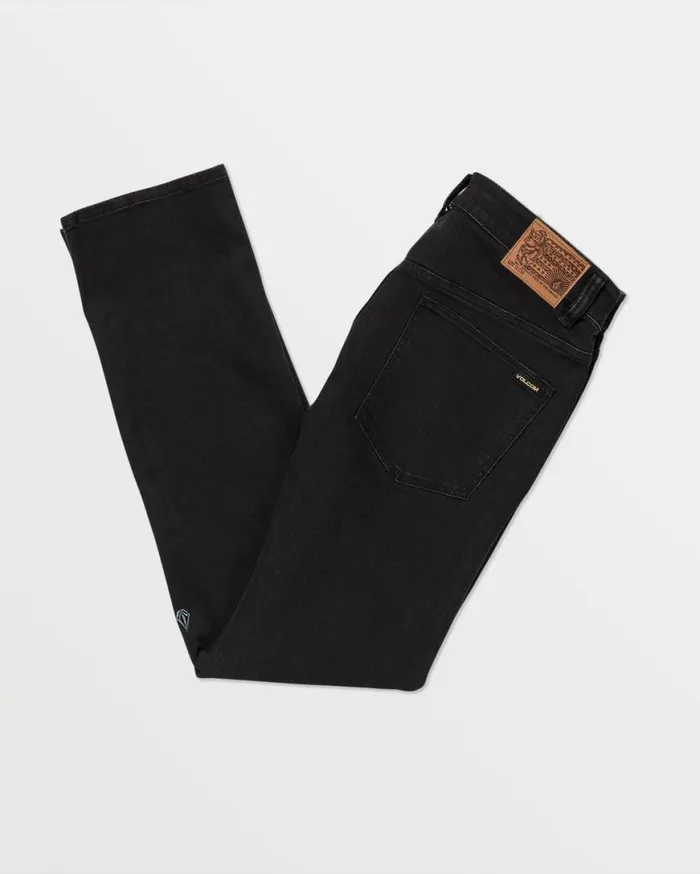 Solver Modern Fit Jeans 8211 Black Out Mens Volcom Jeans