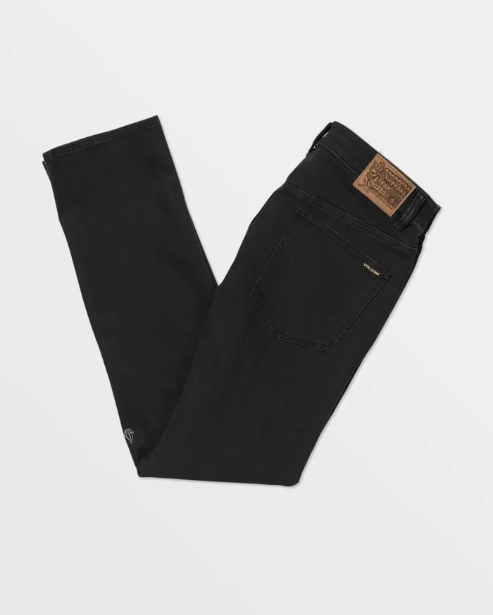 Solver Modern Fit Jeans 8211 Black Out Mens Volcom Jeans