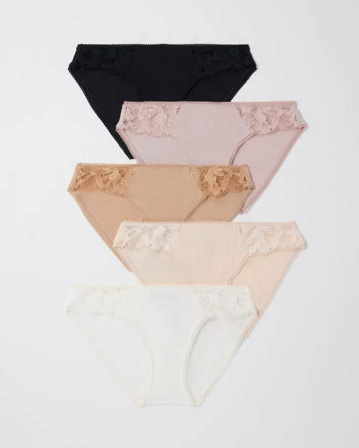 Soma Embraceable Signature Lace Bikini 5 Pack Spotted Mini Multi Pack Women Panties Soma Embraceable Signature Lace Bikini 5 Pack Spotted Mini Multi Pack Women Panties