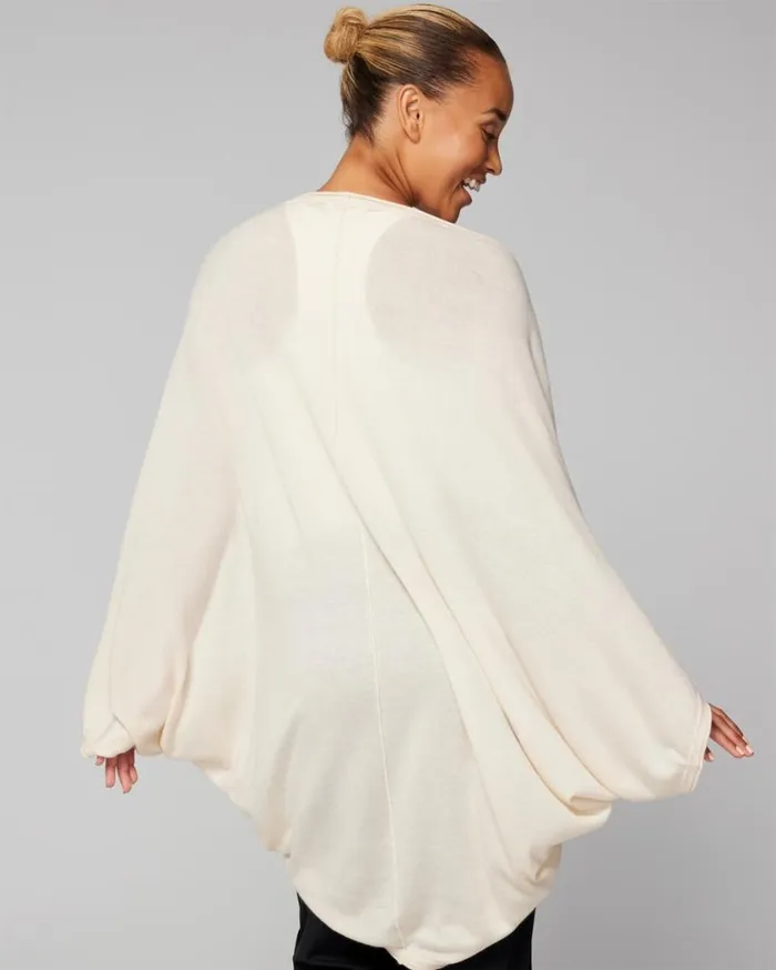 Soma Luxe Soft Cocoon Cardigan Black Women Sweaters and Jackets