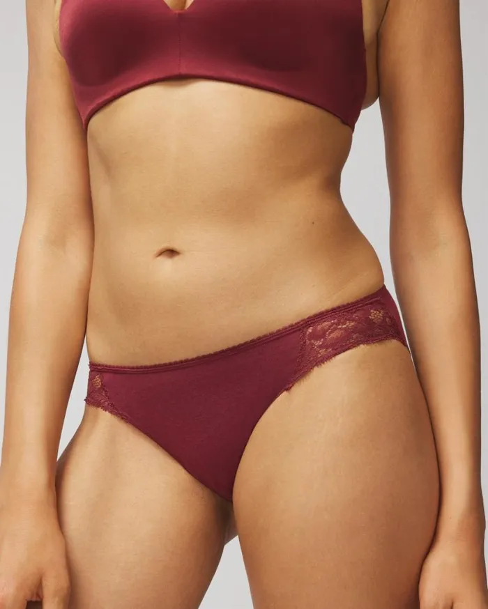 Soma Vanishing Edge Cotton Blend WLace Bikini Cant Be Tamed Mini Pink Women Lingerie Soma Vanishing Edge Cotton Blend WLace Bikini Cant Be Tamed Mini Pink Women Lingerie