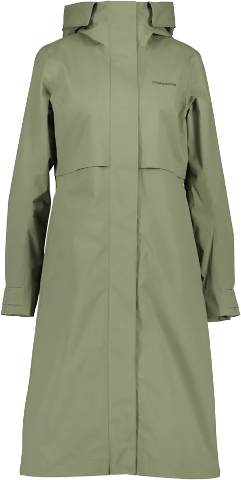 Sonja Parka Long Dusty Olive Women Didriksons Spring Jackets