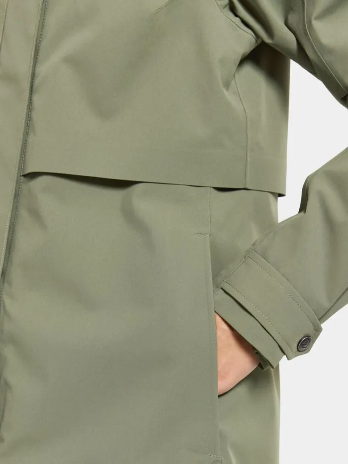 Sonja Parka Long Dusty Olive Women Didriksons Spring Jackets
