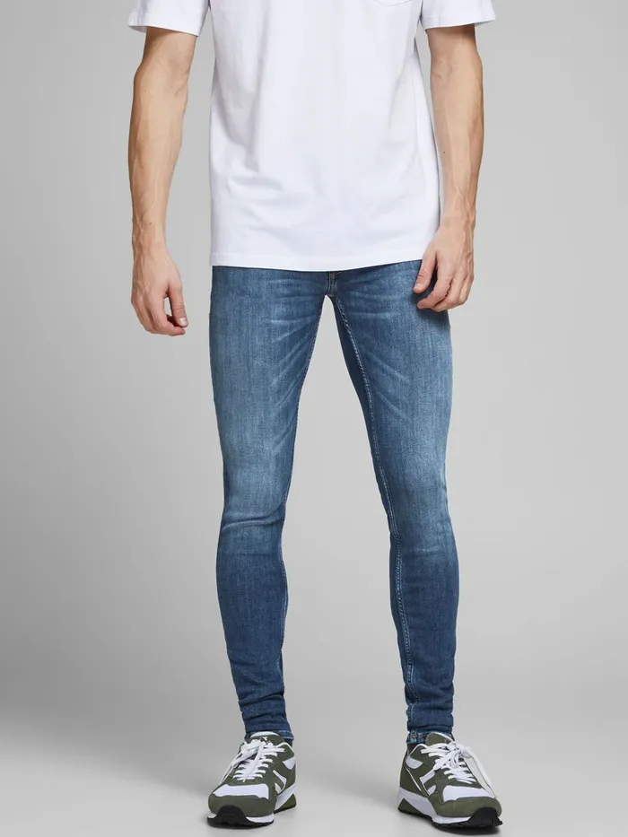 Spray On Jeans JACK and JONES Mens TOM ORIGINAL CJ 930 SKINNY FIT JEANS Blue Blue Denim Spray On Jeans JACK and JONES Mens TOM ORIGINAL CJ 930 SKINNY FIT JEANS Blue Blue Denim