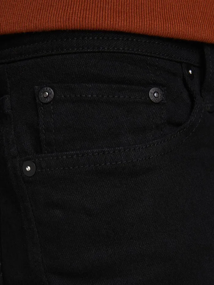Spray On Jeans JACK and JONES Mens TOM ORIGINAL NA 042 SKINNY FIT JEANS Black Black Denim