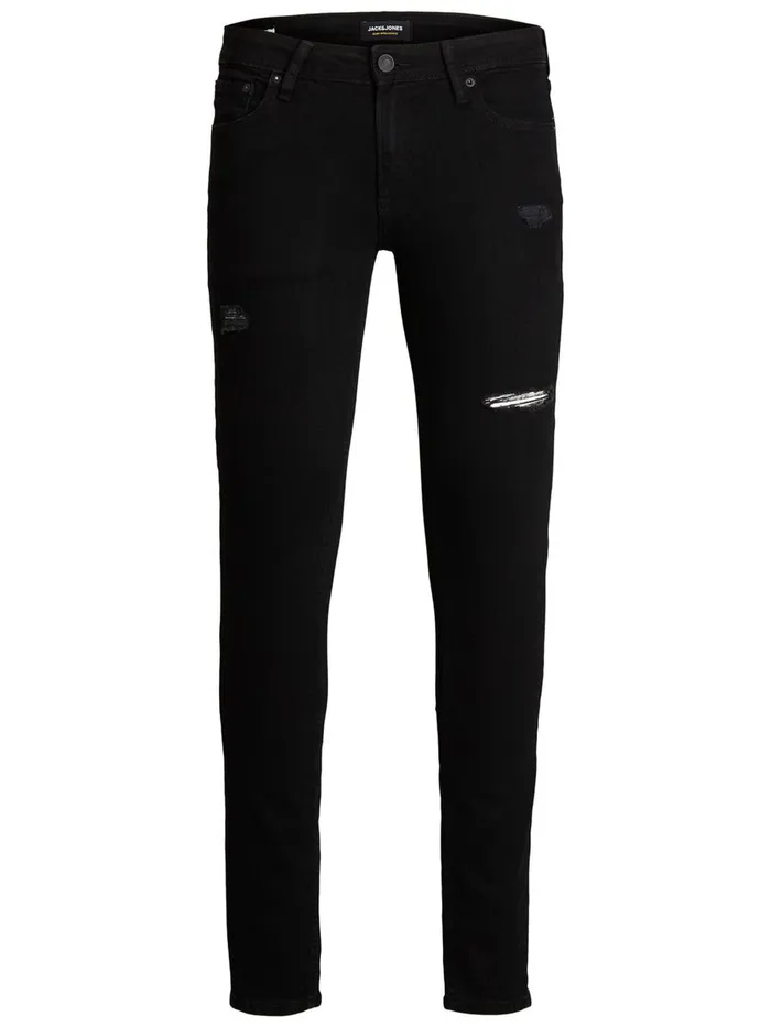 Spray On Jeans JACK and JONES Mens TOM ORIGINAL NA 042 SKINNY FIT JEANS Black Black Denim