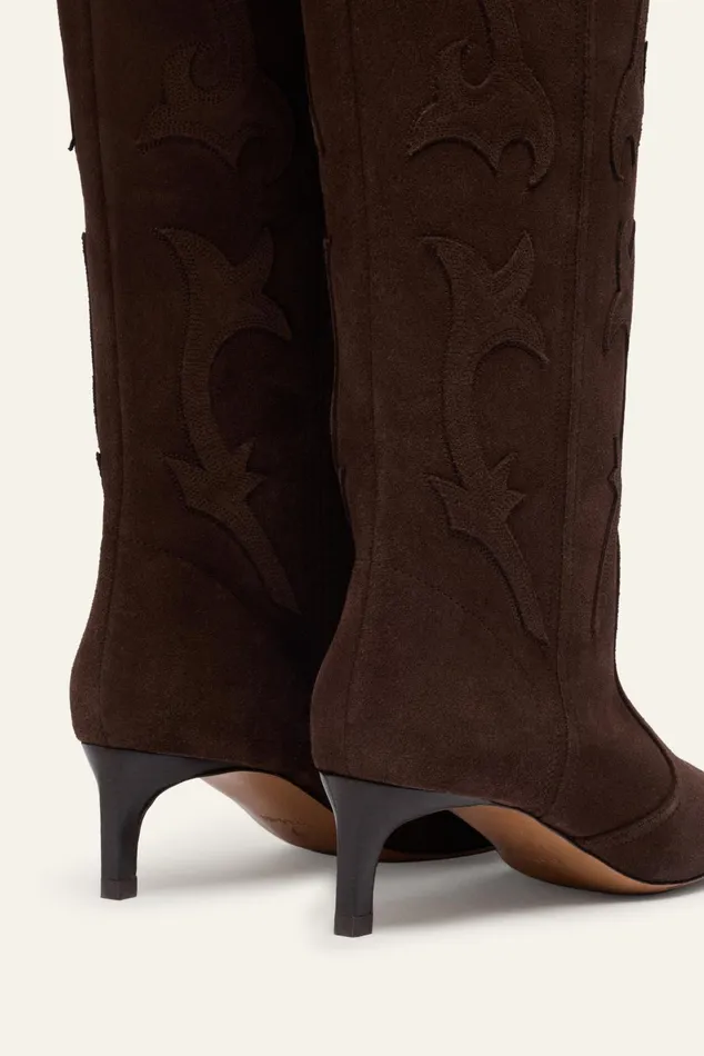 Square Toe Boots Cimelia Brown Women Baandsh Shoes