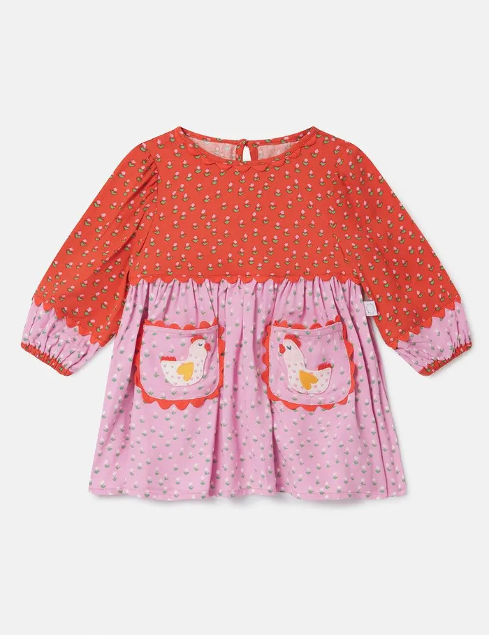 Stella McCartney Baby Girls Kids Farmyard Appliqu Dress And Bloomers Set Multicolour Stella McCartney Baby Girls Kids Farmyard Appliqu Dress And Bloomers Set Multicolour