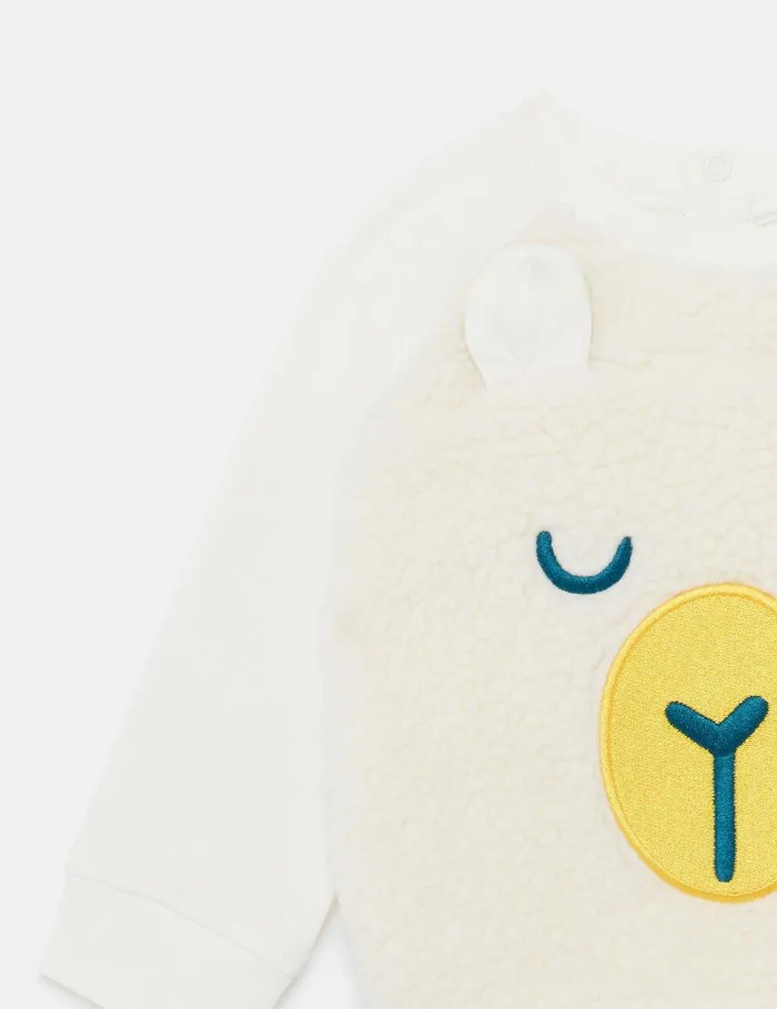 Stella McCartney Baby Girls Kids Sheep Appliqu Roundneck Sweatshirt White Stella McCartney Baby Girls Kids Sheep Appliqu Roundneck Sweatshirt White