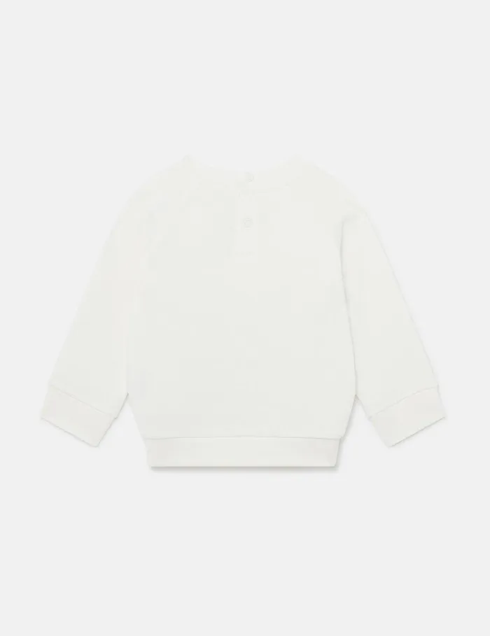 Stella McCartney Baby Girls Kids Sheep Appliqu Roundneck Sweatshirt White Stella McCartney Baby Girls Kids Sheep Appliqu Roundneck Sweatshirt White