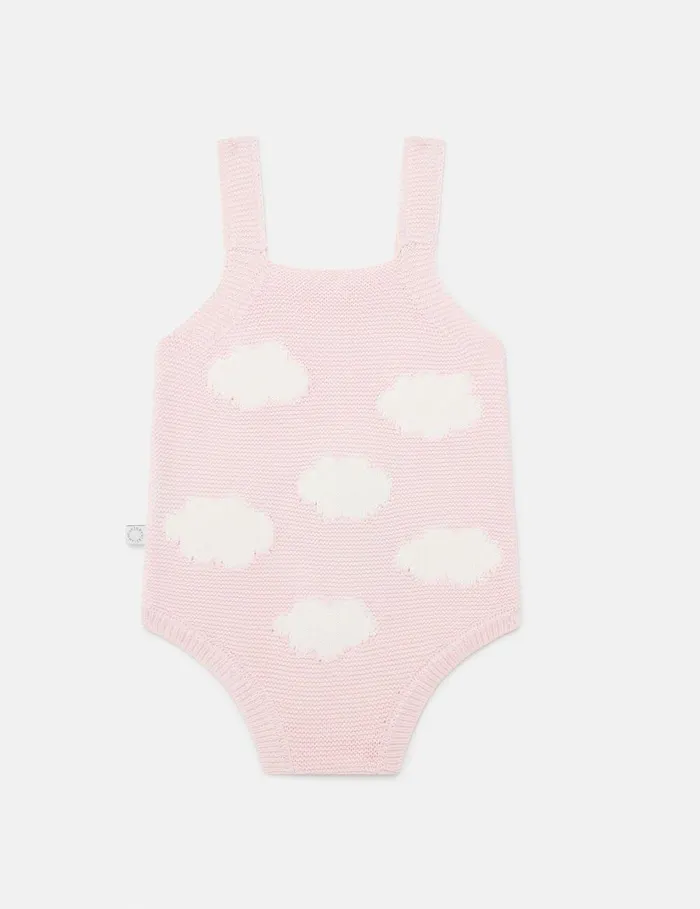Stella McCartney Baby Girls Kids Star Embroidered Romper Pink Stella McCartney Baby Girls Kids Star Embroidered Romper Pink