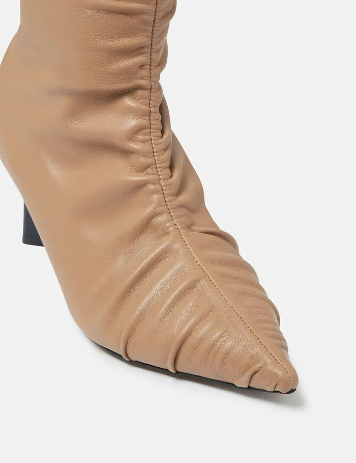 Stella McCartney Boots Women Elsa Ruched ThighHigh Boots Lipstick Red Stella McCartney Boots Women Elsa Ruched ThighHigh Boots Lipstick Red