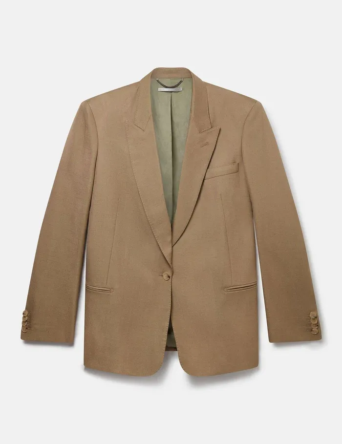 Stella McCartney Coats And Jackets Women SingleBreasted Blazer Olive Beige