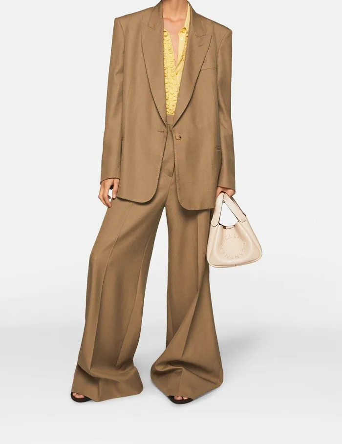 Stella McCartney Coats And Jackets Women SingleBreasted Blazer Olive Beige Stella McCartney Coats And Jackets Women SingleBreasted Blazer Olive Beige