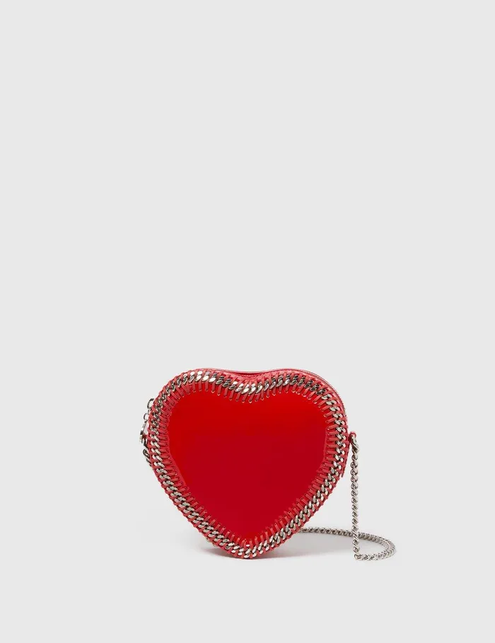 Stella McCartney Crossbody Bags Women Falabella Heart Crossbody Bag Lipstick Red Stella McCartney Crossbody Bags Women Falabella Heart Crossbody Bag Lipstick Red