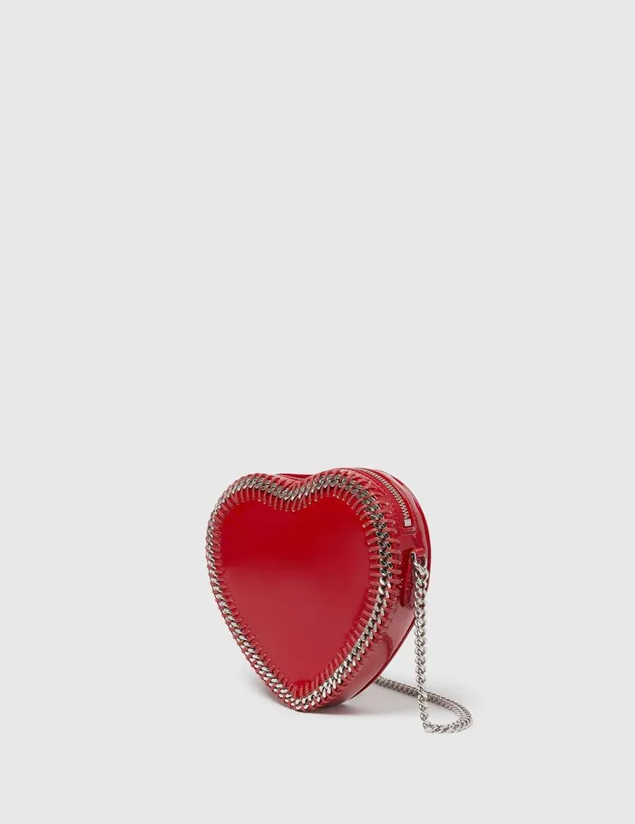 Stella McCartney Crossbody Bags Women Falabella Heart Crossbody Bag Lipstick Red Stella McCartney Crossbody Bags Women Falabella Heart Crossbody Bag Lipstick Red