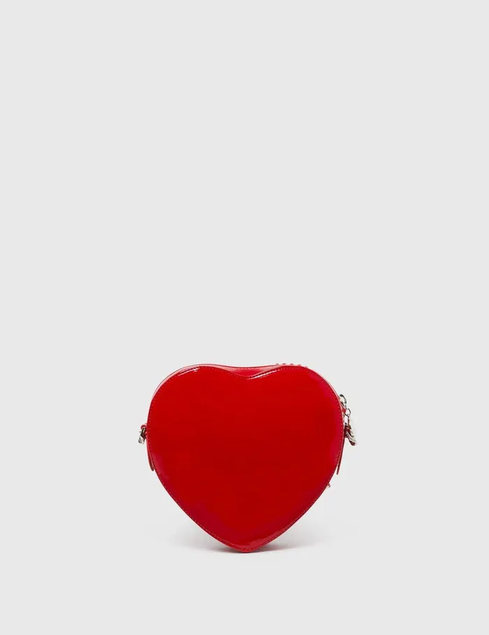 Stella McCartney Crossbody Bags Women Falabella Heart Crossbody Bag Lipstick Red Stella McCartney Crossbody Bags Women Falabella Heart Crossbody Bag Lipstick Red