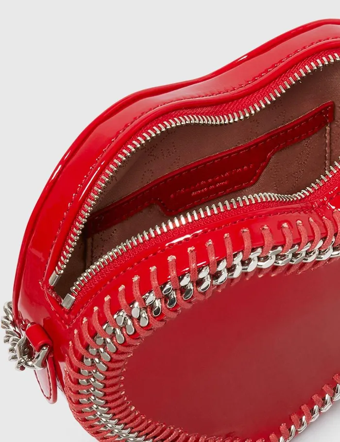 Stella McCartney Crossbody Bags Women Falabella Heart Crossbody Bag Lipstick Red Stella McCartney Crossbody Bags Women Falabella Heart Crossbody Bag Lipstick Red