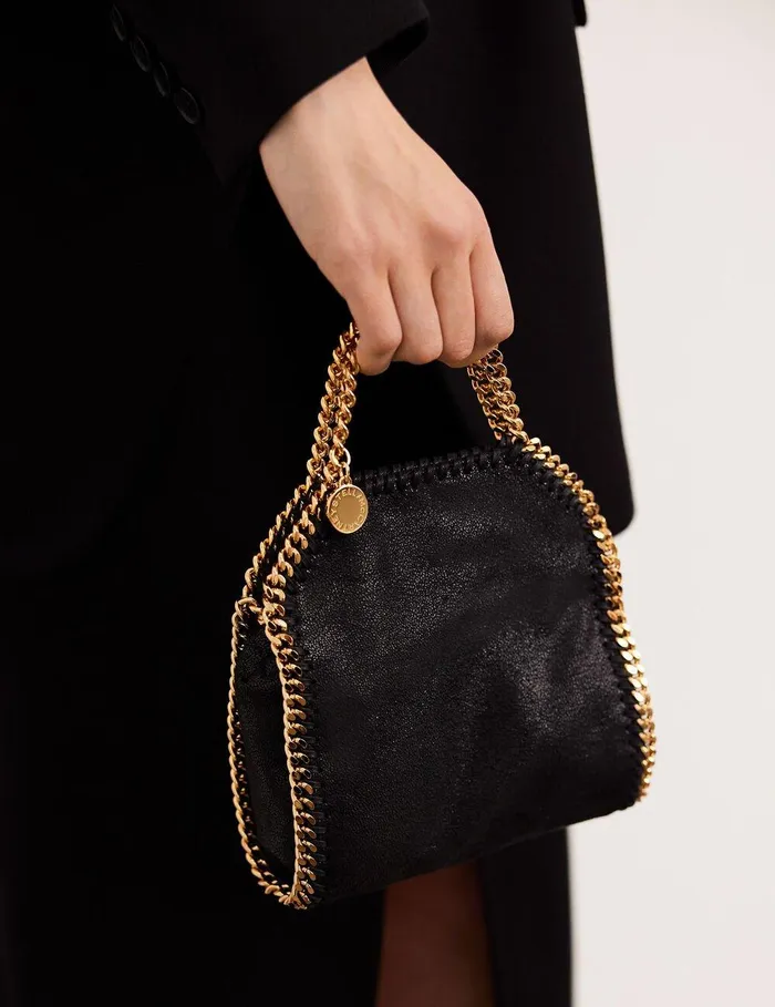 Stella McCartney Crossbody Bags Women Falabella Tiny Tote Bag Black Stella McCartney Crossbody Bags Women Falabella Tiny Tote Bag Black