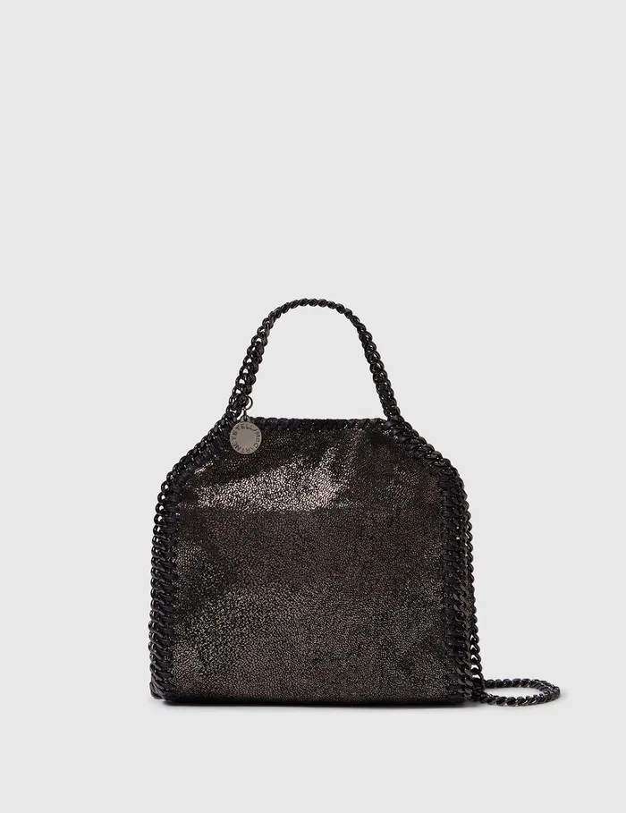 Stella McCartney Crossbody Bags Women Falabella Tiny Tote Bag Dark Grey Metallic Stella McCartney Crossbody Bags Women Falabella Tiny Tote Bag Dark Grey Metallic
