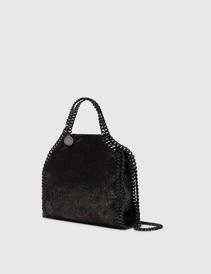 Stella McCartney Crossbody Bags Women Falabella Tiny Tote Bag Dark Grey Metallic Stella McCartney Crossbody Bags Women Falabella Tiny Tote Bag Dark Grey Metallic