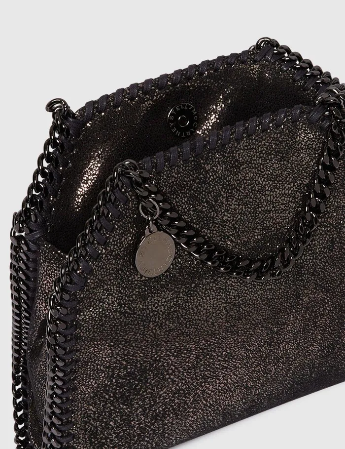 Stella McCartney Crossbody Bags Women Falabella Tiny Tote Bag Dark Grey Metallic Stella McCartney Crossbody Bags Women Falabella Tiny Tote Bag Dark Grey Metallic