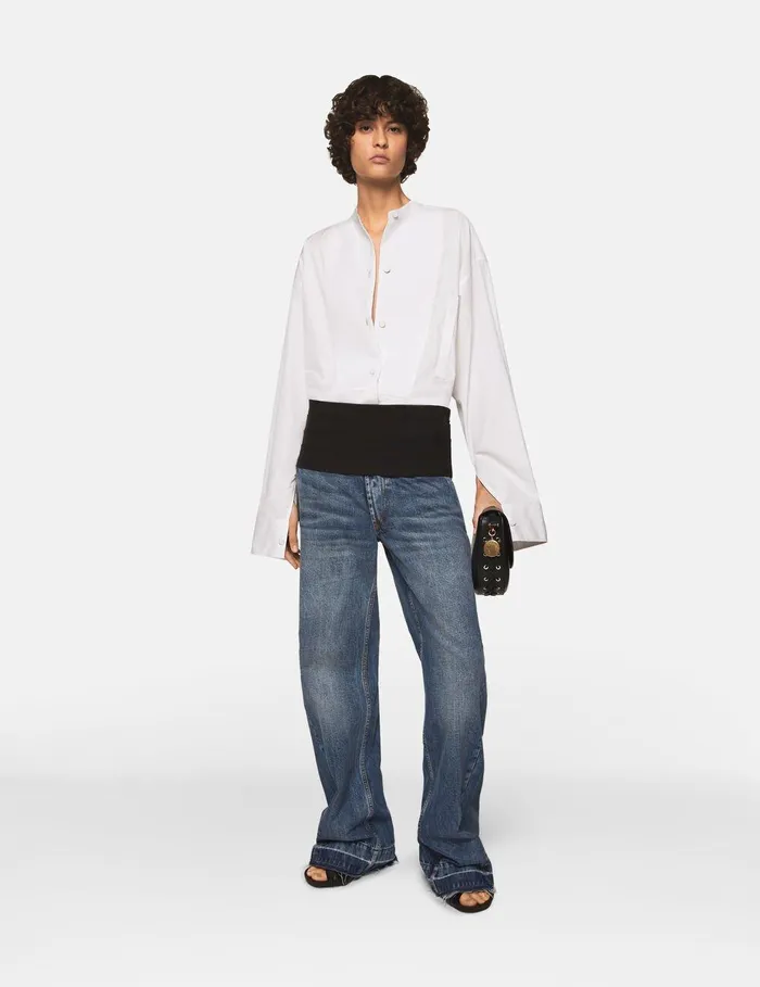 Stella McCartney Denim Women TuxedoInspired Denim Jeans Vintage Wash Denim Stella McCartney Denim Women TuxedoInspired Denim Jeans Vintage Wash Denim