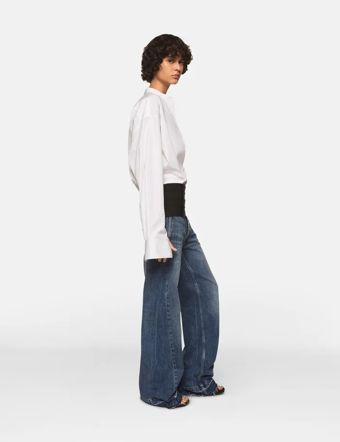 Stella McCartney Denim Women TuxedoInspired Denim Jeans Vintage Wash Denim Stella McCartney Denim Women TuxedoInspired Denim Jeans Vintage Wash Denim