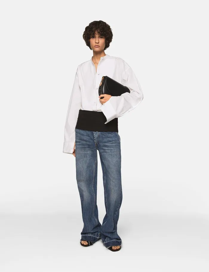 Stella McCartney Denim Women TuxedoInspired Denim Jeans Vintage Wash Denim Stella McCartney Denim Women TuxedoInspired Denim Jeans Vintage Wash Denim