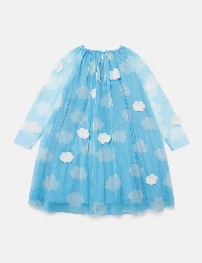 Stella McCartney Dresses and Jumpsuits Kids Cloud Appliqu LongSleeve Dress Blue And White Stella McCartney Dresses and Jumpsuits Kids Cloud Appliqu LongSleeve Dress Blue And White