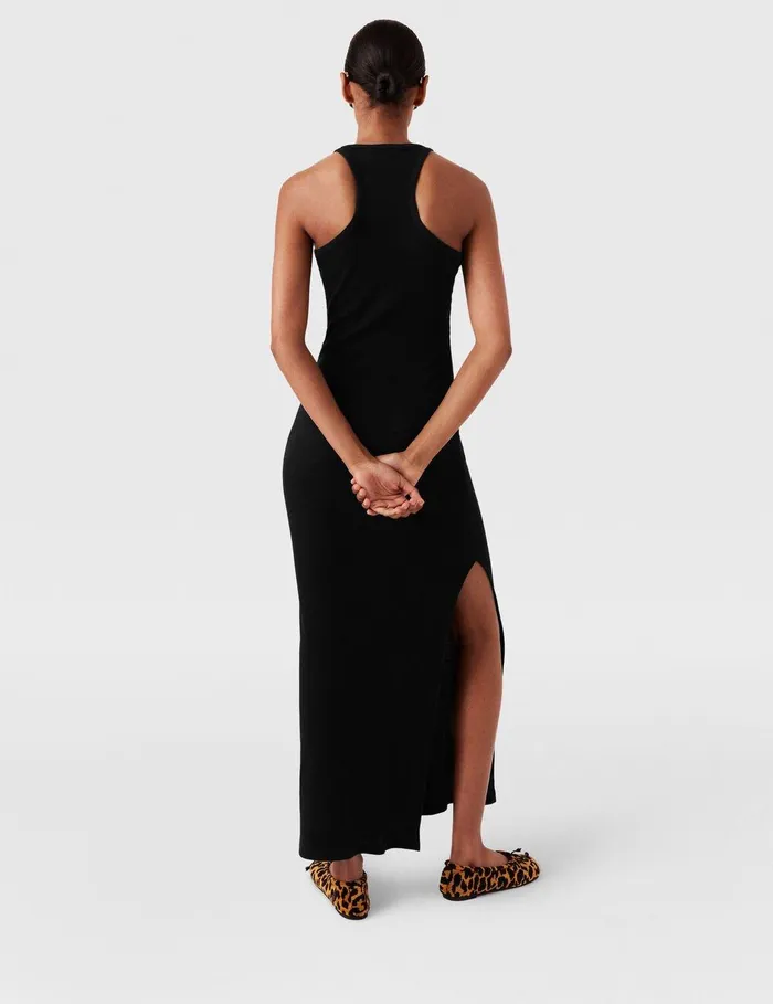Stella McCartney Dresses Women Logo Chain Midi Dress Black Stella McCartney Dresses Women Logo Chain Midi Dress Black