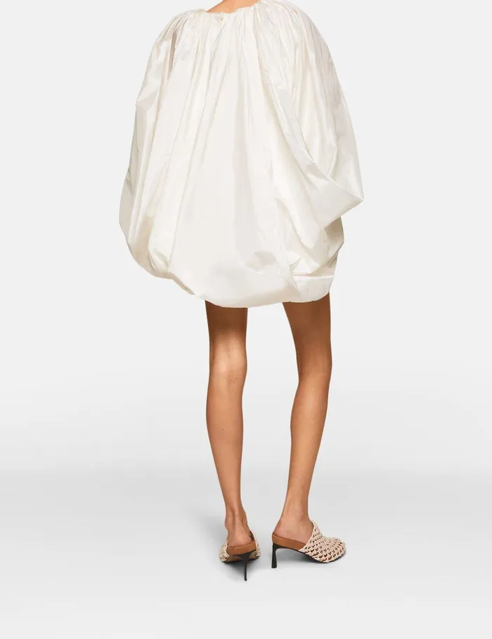 Stella McCartney Dresses Women Sleeveless Cape Mini Dress Pure White Stella McCartney Dresses Women Sleeveless Cape Mini Dress Pure White
