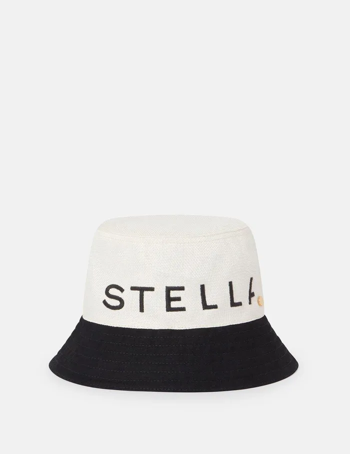 Stella McCartney Hats And Scarves Women Logo Monochrome Visor Natural
