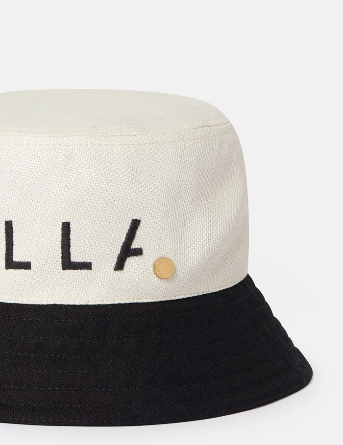 Stella McCartney Hats And Scarves Women Logo Monochrome Visor Natural Stella McCartney Hats And Scarves Women Logo Monochrome Visor Natural