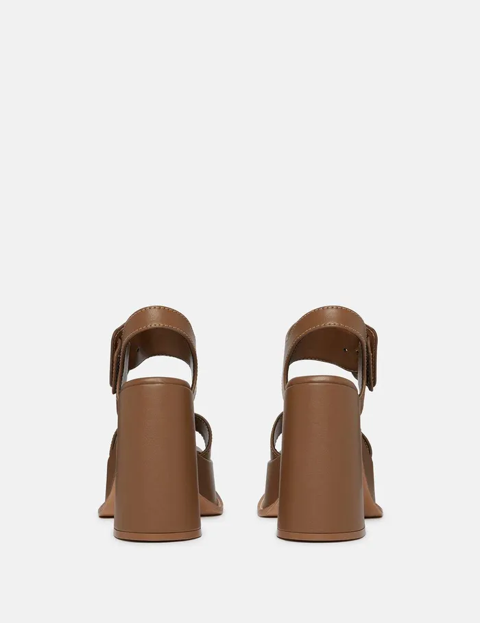 Stella McCartney Heels Women Skyla Buckled Platform Sandals Pitch Black Stella McCartney Heels Women Skyla Buckled Platform Sandals Pitch Black