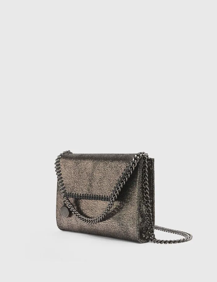 Stella McCartney Iconic Falabella Women Falabella Wallet Crossbody Bag Dark Grey Metallic Stella McCartney Iconic Falabella Women Falabella Wallet Crossbody Bag Dark Grey Metallic