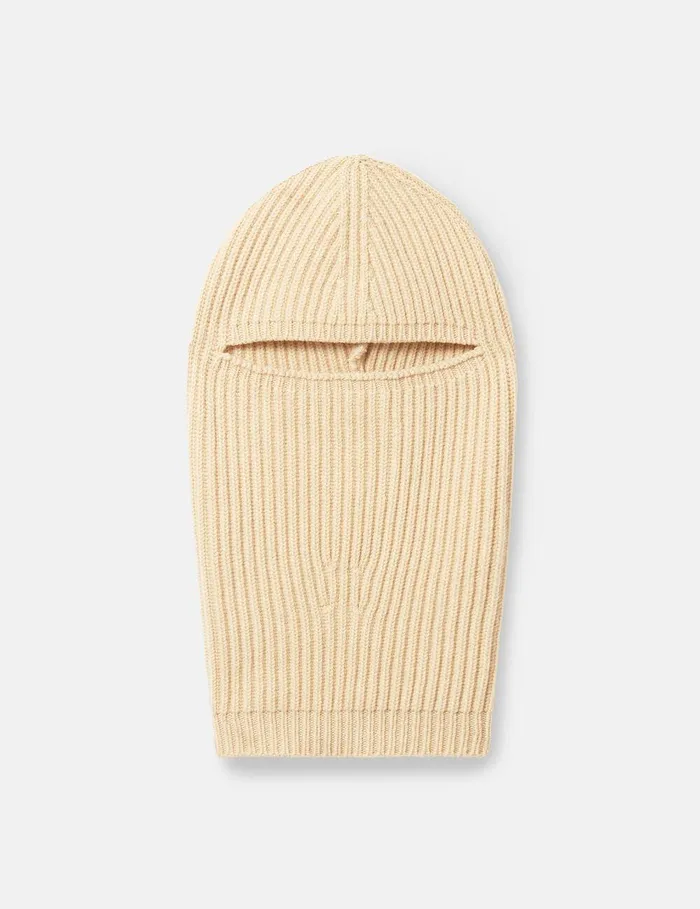 Stella McCartney Knitwear Women Ribbed Balaclava Lemon Yellow