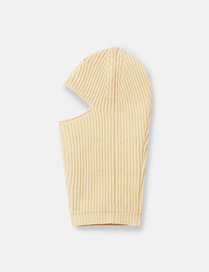 Stella McCartney Knitwear Women Ribbed Balaclava Lemon Yellow Stella McCartney Knitwear Women Ribbed Balaclava Lemon Yellow