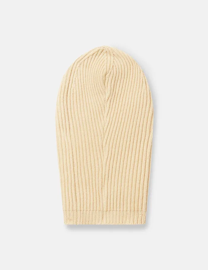 Stella McCartney Knitwear Women Ribbed Balaclava Lemon Yellow Stella McCartney Knitwear Women Ribbed Balaclava Lemon Yellow