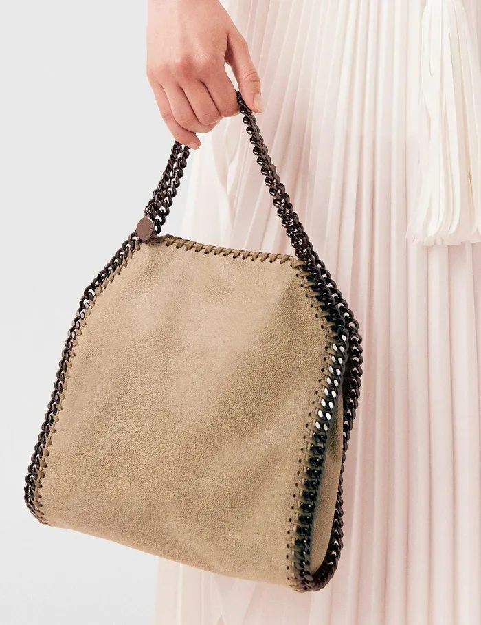 Stella McCartney Mini Bags And Clutches Women Falabella Mini Tote Bag Clotted Cream Stella McCartney Mini Bags And Clutches Women Falabella Mini Tote Bag Clotted Cream